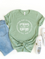 Mom of Boys Circle Women's Graphic Tee, Sage