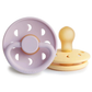 Moon Natural Rubber Pacifier 2-Pack, Soft Lilac / Daffodil