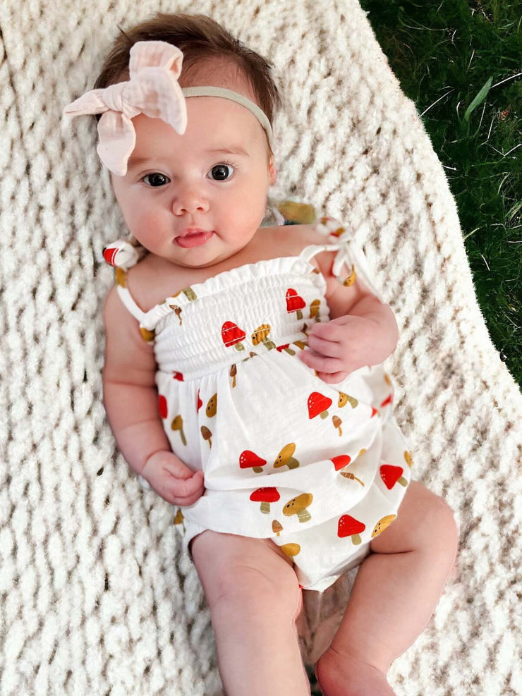 Mushroom Organic Smocked Set SpearmintLOVE mushroom-organic-smocked-set-spearmintlove