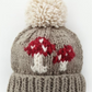 Mushroom Knit Pom Hat