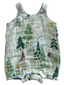 Muslin Overall Shortie, Mountain Cabin