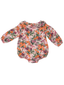 Muslin Ruffle Collar Bubble Bodysuit, Autumn Days Floral