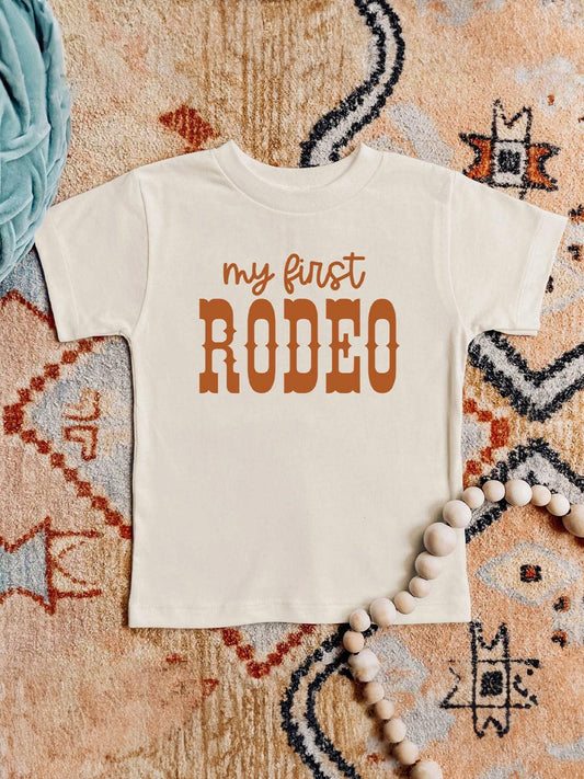 My First Rodeo Short Sleeve Toddler Tee, Cream