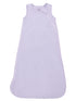 Light purple baby sleep sack with shoulder snaps, designed for comfort and safety during sleep.