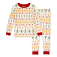 Organic 2-Piece Pajama Set, Gingerbread Fair Isle