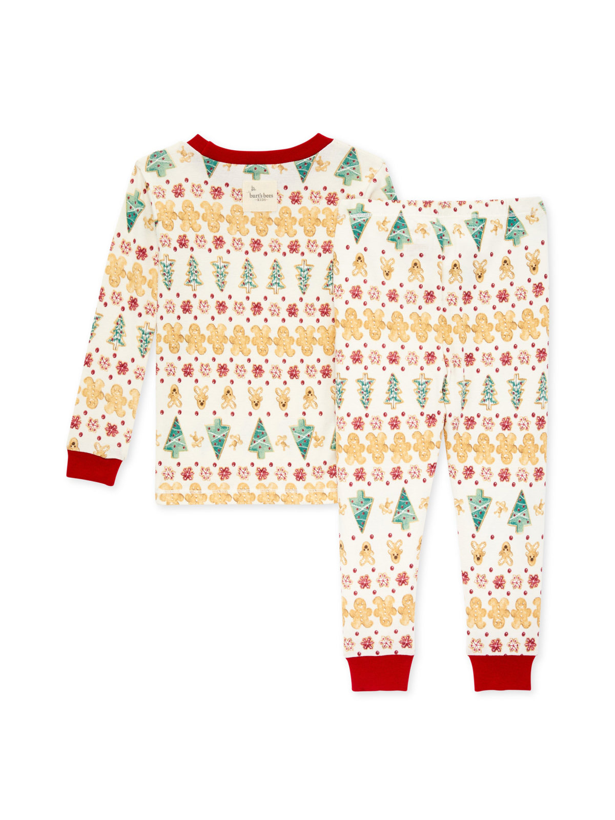 Organic 2-Piece Pajama Set, Gingerbread Fair Isle