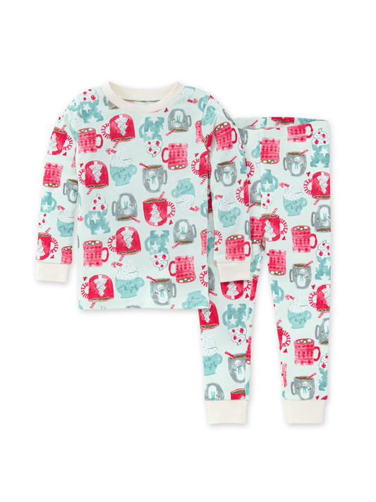 Organic 2-Piece Pajama Set, Mugs Of Happiness
