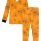 Organic 2-Piece Pajama Set, Orange Spider Webs