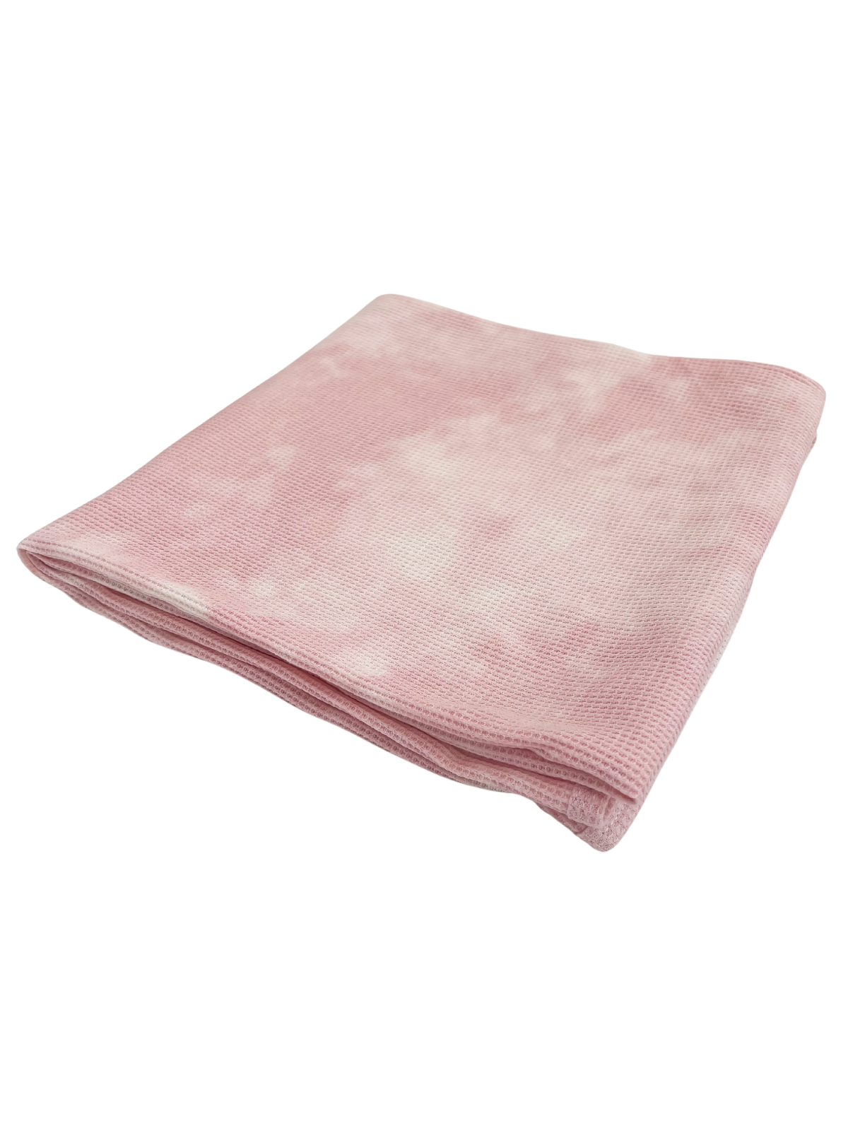 Organic Cotton Waffle Swaddle Blanket, Ballet Pink Tie Dye