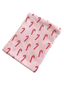 Organic Cotton Waffle Swaddle, Pink Candy Cane