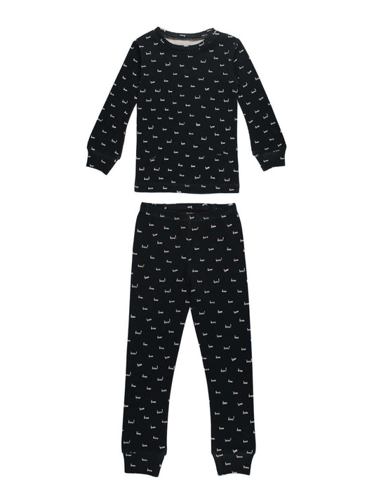 Organic Long Sleeve Pajama Set, Boo