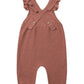 Organic Pointelle Knit Overalls, Berry