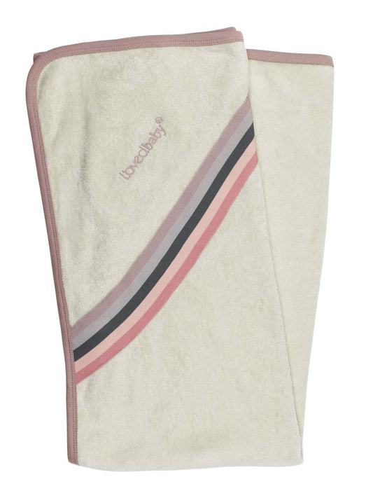Organic Terry Cloth Hooded Towel, Pinks