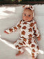 Organic Waffle 2-Piece Set, Gingerbread Man