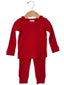 Organic Waffle 2-Piece Set, Red