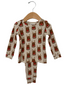 Organic Waffle 2-Piece Set, Reindeer