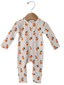 Organic Waffle Basic Zip Romper, Oranges