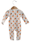 Organic Waffle Basic Zip Romper, Oranges