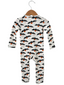 Organic Waffle Basic Zip Romper, Trick or Treating Bat