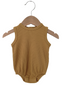 Organic Waffle Bubble Romper, Honey