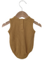 Organic Waffle Bubble Romper, Honey