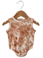 Organic Waffle Bubble Romper, Spice Tie Dye