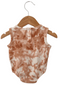 Organic Waffle Bubble Romper, Spice Tie Dye