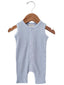 Organic Waffle Easy Romper, Baby Blue