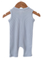 Organic Waffle Easy Romper, Baby Blue