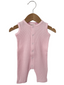 Organic Waffle Easy Romper, Blush