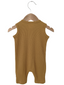 Organic Waffle Easy Romper, Honey