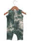 Organic Waffle Easy Romper, Matcha Tie Dye