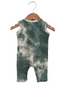 Organic Waffle Easy Romper, Matcha Tie Dye