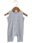 Organic Waffle Easy Romper, Silver