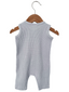 Organic Waffle Easy Romper, Silver