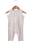 Organic Waffle Easy Romper, Snow