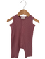 Organic Waffle Easy Romper, Winterberry