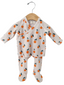 Organic Waffle Kimono & Pant Set, Oranges