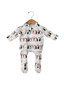 Organic Waffle Kimono & Pant Set, Pink Christmas Lights