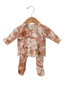 Organic Waffle Kimono & Pant Set, Spice Tie Dye