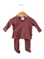 Organic Waffle Kimono & Pant Set, Winterberry