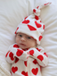 Organic Waffle Knot Beanie, Red Heart