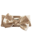 Organic Waffle Knot Bow, Almond Tie Dye