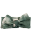 Organic Waffle Knot Bow, Matcha Tie Dye