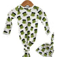 Organic Waffle Knotted Gown & Hat Set, Halloween Monster