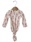 Organic Waffle Knotted Gown, Candy Cane