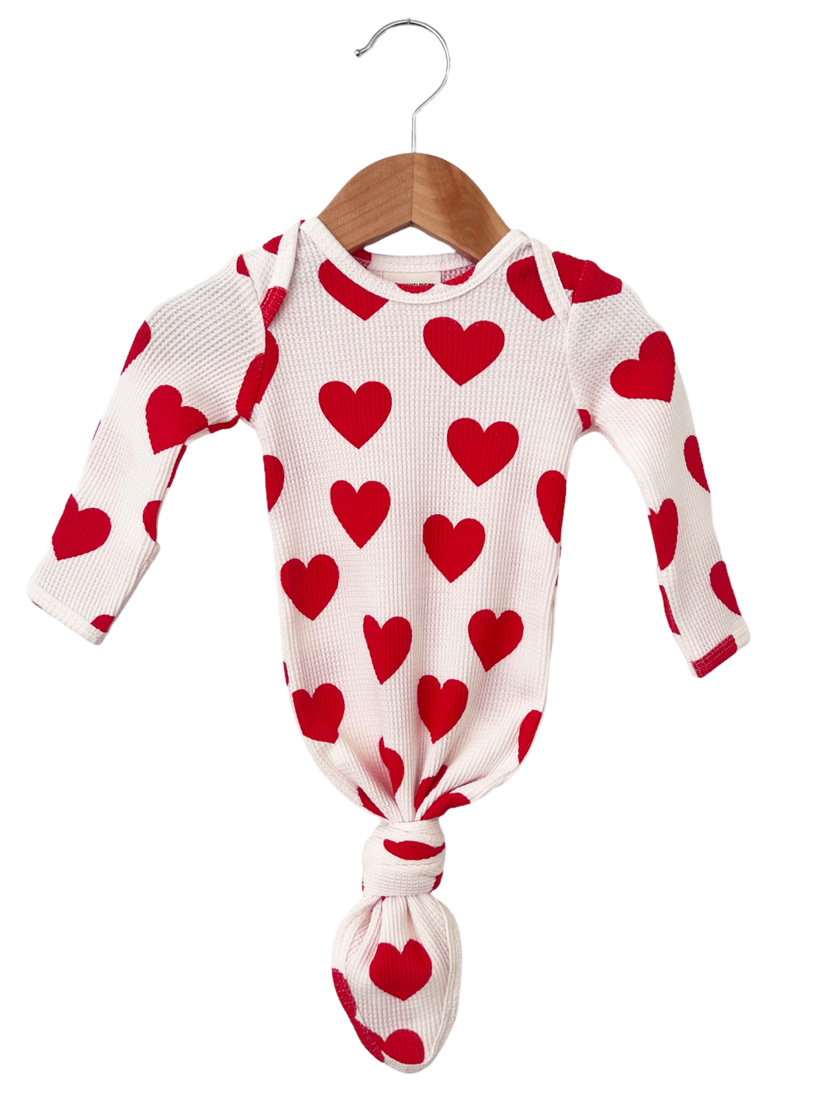 Organic Waffle Knotted Gown, Red Heart SpearmintLOVE