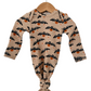 Organic Waffle Knotted Gown, Tan Trick or Treating Bat