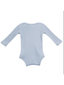 Organic Waffle Long Sleeve Bodysuit, Baby Blue