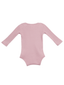 Organic Waffle Long Sleeve Bodysuit, Blush